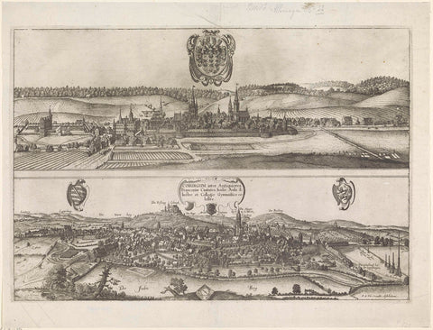 Views on Ansbach and Coburg, Wenceslaus Hollar, 1694 Canvas Print