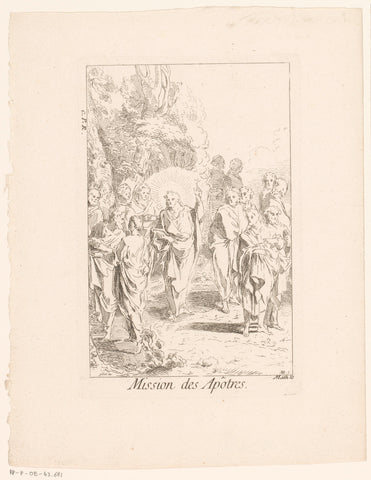 Broadcast of the apostles, Gabriel Huquier, 1705 - in or before 1732 Canvas Print