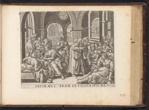 Visits of the sick, anonymous, Maerten de Vos, 1646 Canvas Print