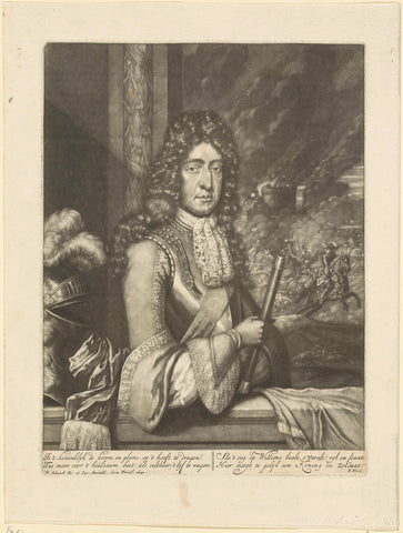 Portrait of William III, Prince of Orange, Pieter Schenk (I), 1691 Canvas Print