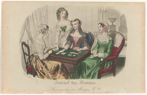 Journal des Femmes, ca. 1840, No. 1575, Anaïs Colin-Toudouze, c. 1840 Canvas Print