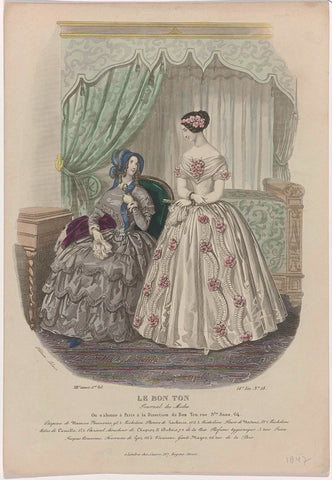 Le Bon Ton, 1847, 8e année, I.er Vol, 16e Liv. No. 28 : Chapeau de Maurice Beauvais (...), anonymous, 1847 Canvas Print