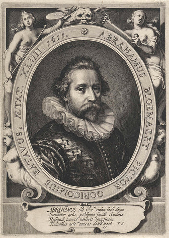 Portrait of Abraham Bloemaert, Willem Isaacsz. of Swanenburg, 1611 Canvas Print