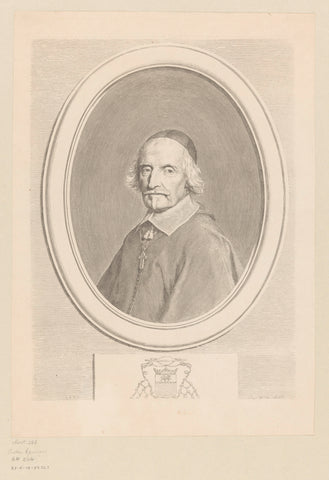 Portrait of François de Villemontée, bishop of Saint-Malo, Claude Mellan, 1661 Canvas Print