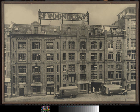 exterior of the workshop (factory) van 't Woonhuys, Lijnbaansgracht 234-236, Amsterdam, Martens, c. 1925 - c. 1940 Canvas Print