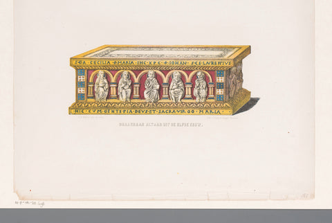 Portable altar from the eleventh century, David van der Kellen (1827-1895), 1857 - 1864 Canvas Print