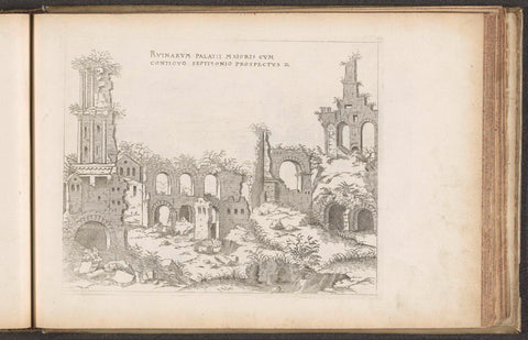 View of the Palatine Hill with the Septizonium, Jacques Androuet (attributed to), 1551 - 1584 Canvas Print