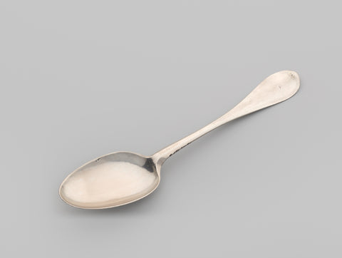 Spoon with the inscription: In the day: from the Commission, by herS H: Mog: given Ao 1705. to f 350.000,-: to Vdelen aan de // geinteress: inde Schade te Vigos ago Ao 1702. and adaen Ao 1712, anonymous, 1713 Canvas Print