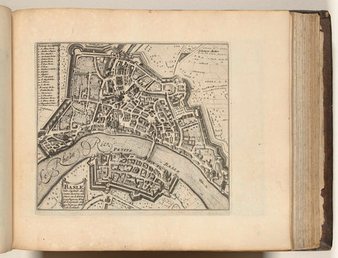 Map of Basel, ca. 1693-1696, anonymous, 1693 - 1696 Canvas Print