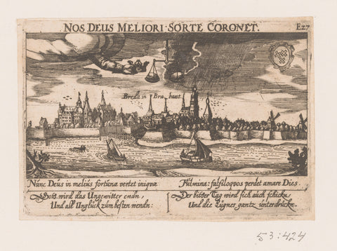 View of Breda, anonymous, 1623 Canvas Print