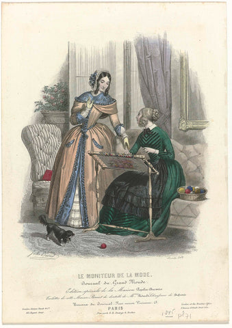 Le Moniteur de la Mode, 1845, No. 71 : Edition spéciale de la Maison (...), Lecomte, 1845 Canvas Print