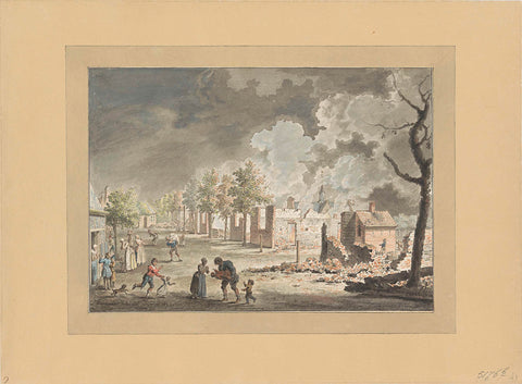 Ruins after the fire in Amstelveen, 1792, Pieter Wagenaar (II), 1792 Canvas Print