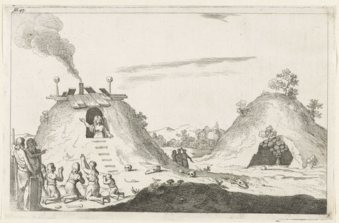 Priesteres speaks from a hill, anonymous, 1658 - 1660 Canvas Print