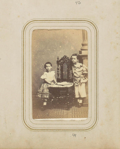 Portrait of a Boy and a Girl, Woodbury & Page, c. 1857 - c. 1880 Canvas Print