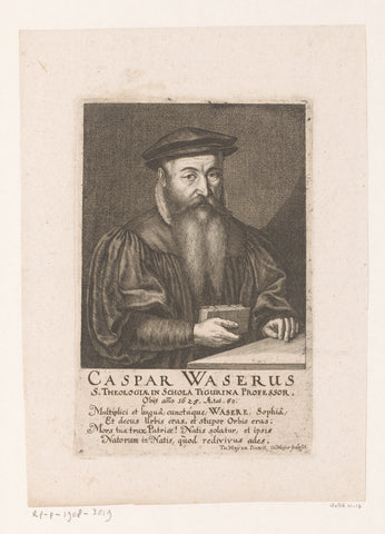 Portret van Caspar Waser, Conrad Meyer, 1628 - 1689 Canvas Print