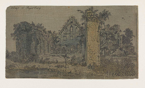 Ruins of the Abbey of Rijnsburg, Small Version, Hercules Segers, c. 1618 - c. 1622 Canvas Print