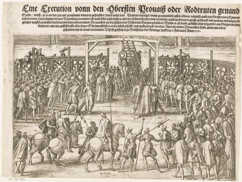 Execution of Spell, 1570, Frans Hogenberg, 1570 Canvas Print