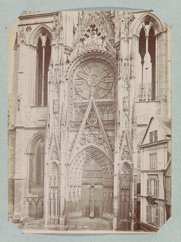 South transept of rouen cathedral, Paul Robert, 1880 Canvas Print