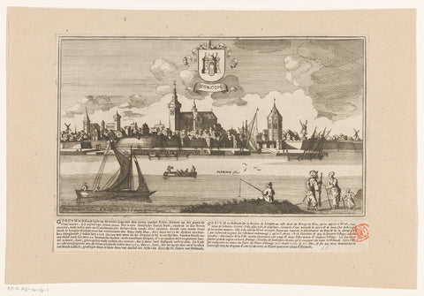 View of Gorinchem, Gaspar Bouttats, c. 1675 Canvas Print