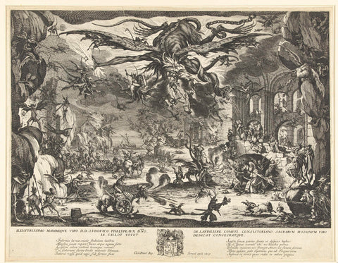 The Temptation of Saint Anthony, Jacques Callot, 1635 Canvas Print