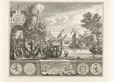 Het ontzet van Leiden, Simon Fokke, 1776 Canvas Print