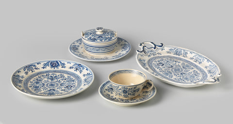 Crockery, some parts, De Porceleijne Fles, c. 1880 Canvas Print