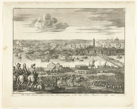 Siege of Zaltbommel by Mendoza, 1599, Jan Luyken, 1730 Canvas Print