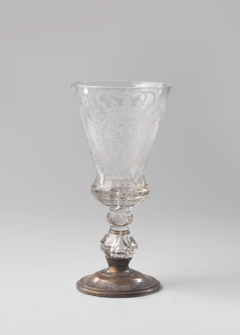 Goblet with the coat of arms of Anna of Hanover, anonymous, c. 1735 - c. 1750 Canvas Print