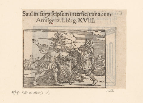 Death of Saul, anonymous, 1530 - 1533 Canvas Print