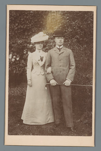 Portrait of Queen Wilhelmina and Prince Hendrik, anonymous, 1900 Canvas Print