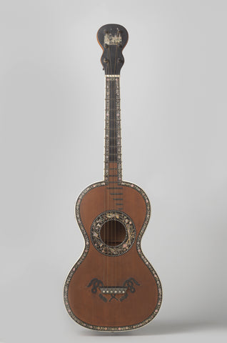 Guitar, M.C. Mousset, c. 1840 Canvas Print