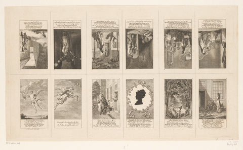 Twelve Different Scenes, Daniel Nikolaus Chodowiecki, 1779 Canvas Print