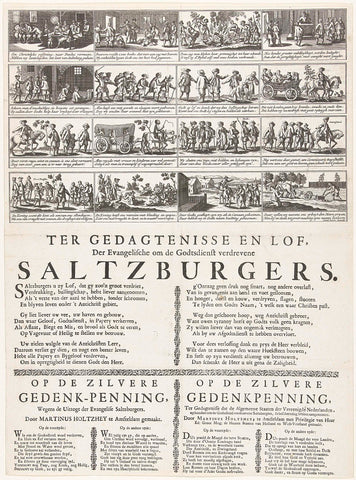 Salzburg emigrants in the Netherlands, 1732-1733, anonymous, 1733 Canvas Print