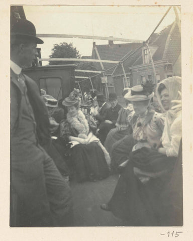 On board a boat at a wedding or party, Geldolph Adriaan Kessler, c. 1903 - c. 1908 Canvas Print