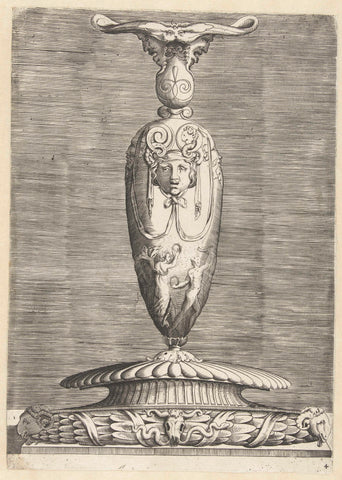 Vase-shaped candlestick, anonymous, 1552 Canvas Print