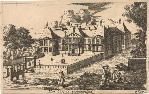 Honselaarsdijk Palace, Cornelis Elandts, 1663 - 1670 Canvas Print