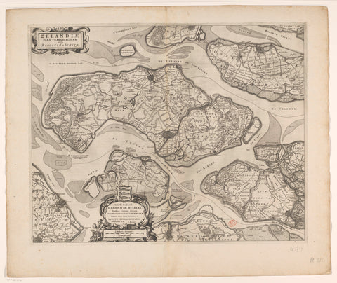 Map of Schouwen-Duiveland and Tholen, anonymous, 1662 Canvas Print