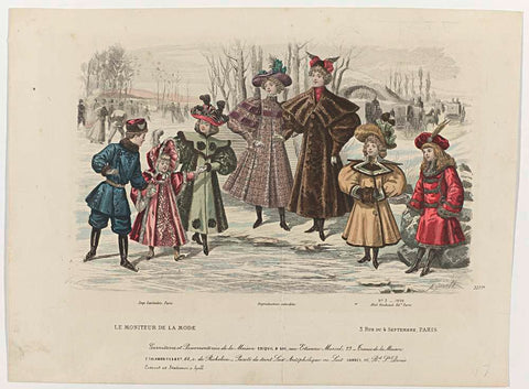 Le Moniteur de la Mode, 1896, Nr. 3227e, No. 3: Garnitures et Passementeries (...), A. Portier, 1896 Canvas Print