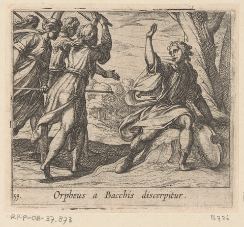 Dood van Orpheus, Antonio Tempesta, 1606 Canvas Print