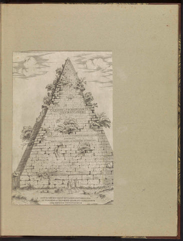 Pyramid of Cestius in Rome, anonymous, 1547 Canvas Print