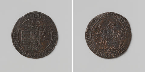 Philip the Fair, Duke of Burgundy, inaugurated as Count of Holland, calculation medal of the Court of Audit of Holland, anonymous, 1497 Canvas Print