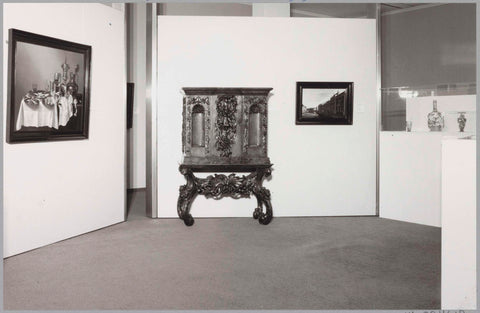 Room with various objects including a cabinet and two paintings, c. 1989 Canvas Print