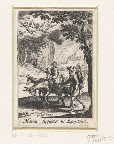 Flight to Egypt, Jacques Callot, 1633 - 1634 Canvas Print