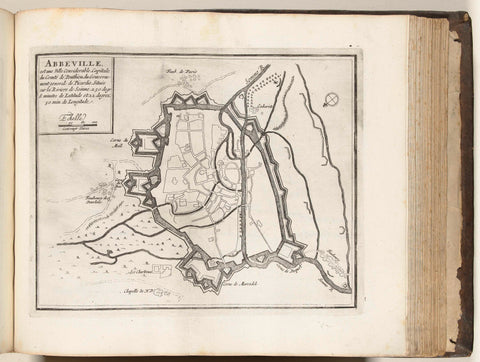 Map of Abbeville, ca. 1693-1696, anonymous, 1693 - 1696 Canvas Print