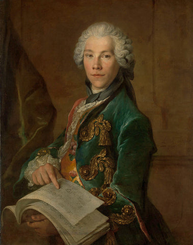 Portrait of Arnoldus van Rijneveld, Louis Tocqué, c. 1738 Canvas Print