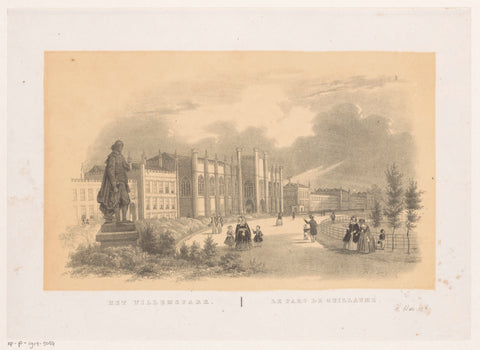 View of the Willemshof in the Willemspark around 1849, Hendrik Wilhelmus Last, after 1849 - 1873 Canvas Print