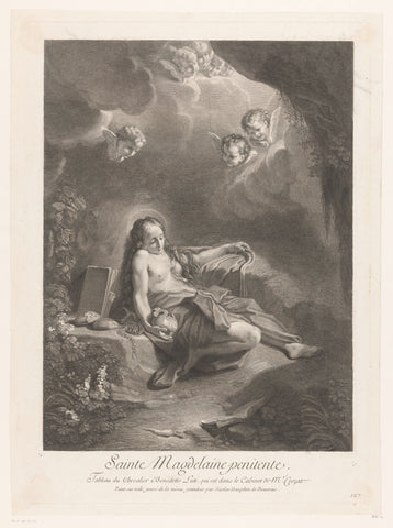 Penance of Mary Magdalene, Nicolas de Beauvais, 1697- 1763 Canvas Print