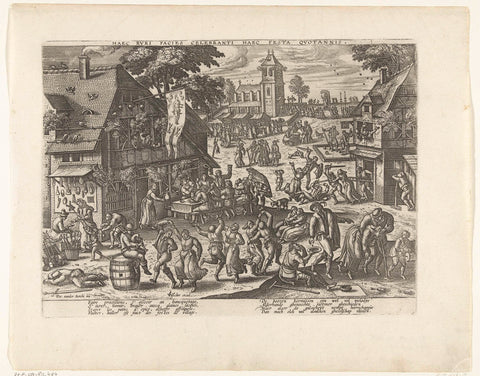 Boerenkermis, ca. 1600, anonymous, 1600 - 1649 Canvas Print