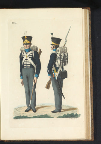Flanker and Fuselier of the Regiment Zwitsers no. 31, Dirk Sluyter, 1823 Canvas Print