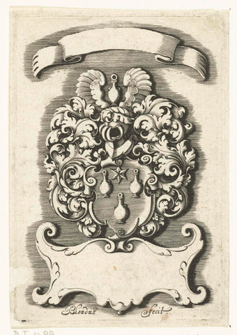 Coat of arms of the Reynst family, Michiel le Blon, c. 1611 - c. 1625 Canvas Print